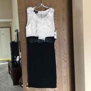 Ivory/black dress